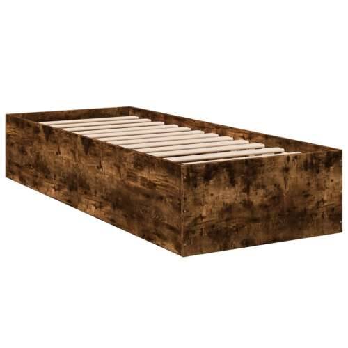 Okvir za krevet boja hrasta 90x190 cm konstruirano drvo - Dimljeni hrast 90 x 190 cm 35 cm Cijena