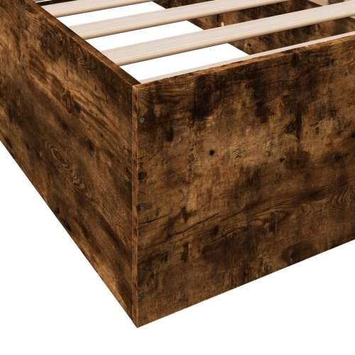 Okvir za krevet boja hrasta 90x190 cm konstruirano drvo - Dimljeni hrast 90 x 190 cm 35 cm Cijena