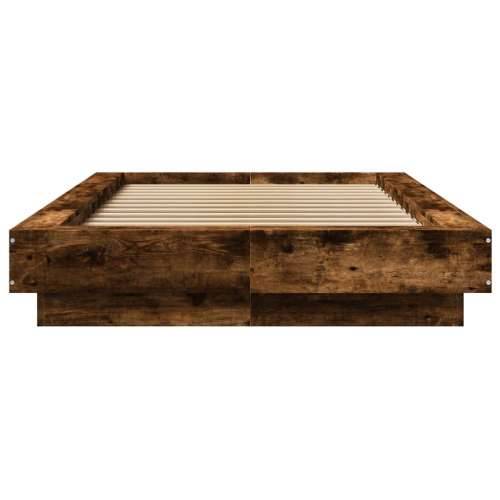 Okvir za krevet boja hrasta 120 x 200 cm konstruirano drvo - Dimljeni hrast 100 x 200 cm Cijena