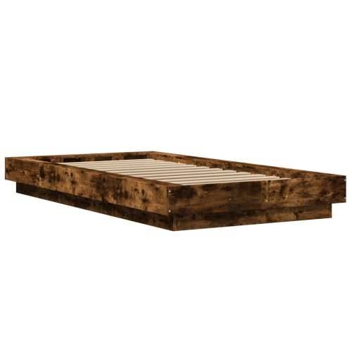Okvir za krevet boja hrasta 120 x 200 cm konstruirano drvo - Dimljeni hrast 100 x 200 cm Cijena