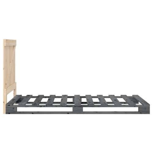 Okvir za krevet s uzglavljem sivi 90x200 cm masivna borovina - Siva 90 x 200 cm Ne with triangle headboard Cijena