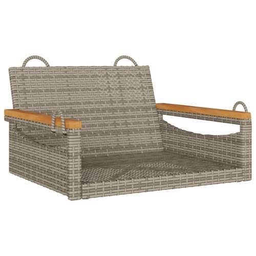Klupa za ljuljanje siva 63x62x40 cm od poliratana - Siva 63 x 62 x 40 cm 1 Ne Cijena