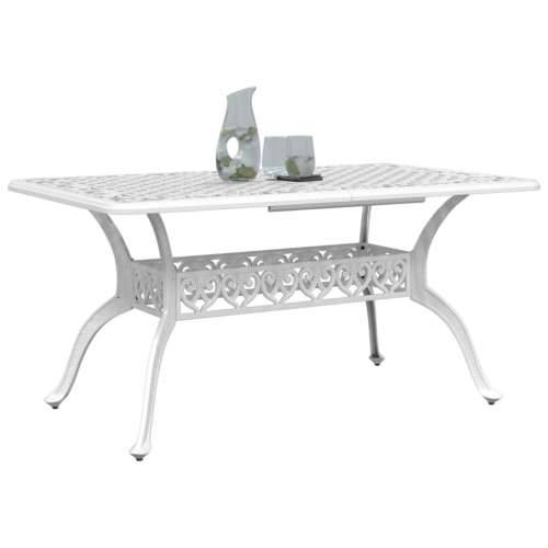 Vrtni stol bijeli 150 x 90 x 72 cm od lijevanog aluminija - Bijela 1 Cijena