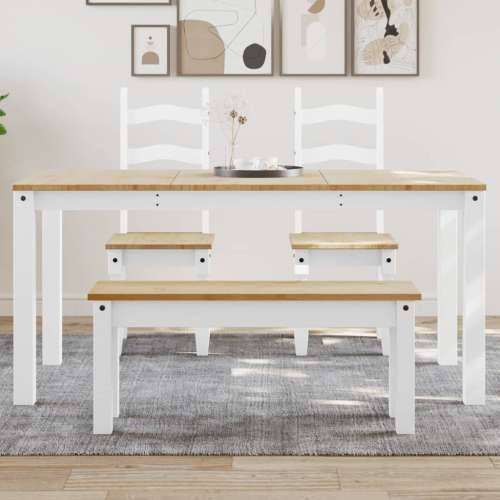 Blagovaonski stol Panama bijeli 160x80x75 cm masivna borovina - 1 Bijela 160 cm Cijena
