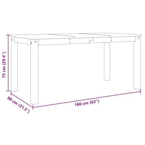 Blagovaonski stol Panama bijeli 160x80x75 cm masivna borovina - 1 Bijela 160 cm Cijena