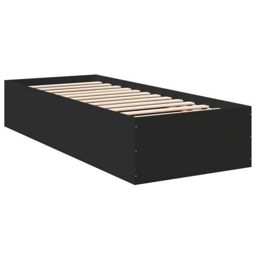 Okvir za krevet crni 75 x 190 cm od konstruiranog drva - Crna 75 x 190 cm 35 cm Cijena