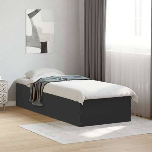 Okvir za krevet crni 75 x 190 cm od konstruiranog drva - Crna 75 x 190 cm 35 cm Cijena
