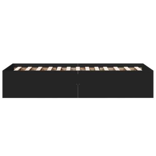Okvir za krevet crni 75 x 190 cm od konstruiranog drva - Crna 75 x 190 cm 35 cm Cijena