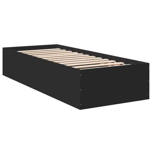 Okvir za krevet crni 75 x 190 cm od konstruiranog drva - Crna 75 x 190 cm 35 cm Cijena