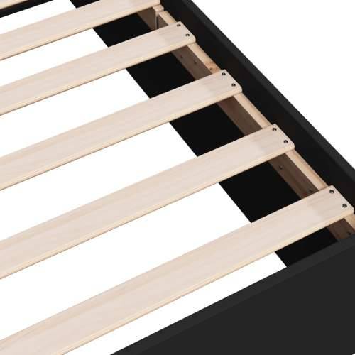 Okvir za krevet crni 75 x 190 cm od konstruiranog drva - Crna 75 x 190 cm 35 cm Cijena