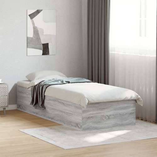 Okvir za krevet boja hrasta 75 x 190 cm od konstruiranog drva - Sivi hrast sonoma 75 x 190 cm 35 cm Cijena