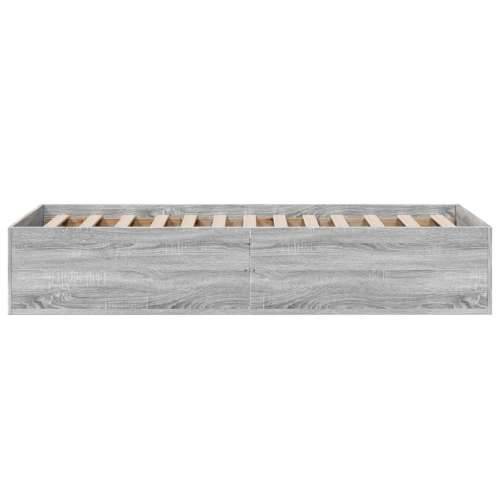 Okvir za krevet boja hrasta 75 x 190 cm od konstruiranog drva - Sivi hrast sonoma 75 x 190 cm 35 cm Cijena