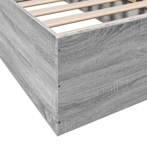 Okvir za krevet boja hrasta 75 x 190 cm od konstruiranog drva - Sivi hrast sonoma 75 x 190 cm 35 cm Cijena