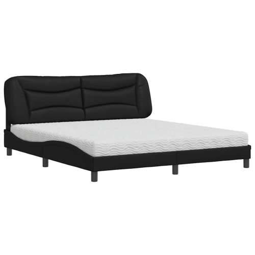 Krevet s madracem crni 180 x 200 cm od umjetne kože - Crna 180 x 200 cm Cijena