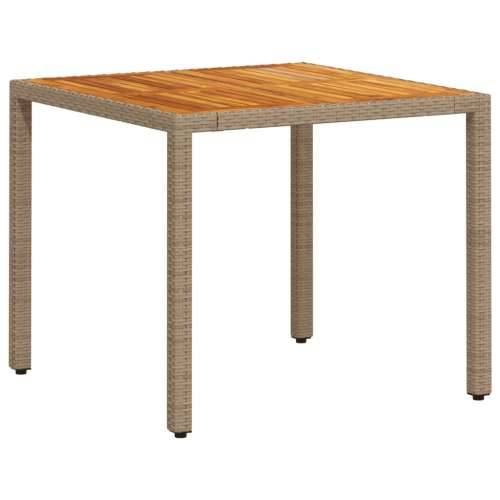 Vrtna garnitura - 2-dijelni vrtni blagovaonski set s jastucima poliratan i bagrem Bež 90 x 90 x 75 cm 2 Cijena
