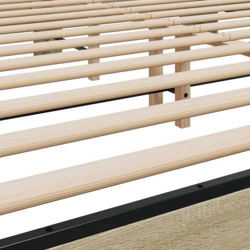 Okvir za krevet boja hrasta 200x200cm konstruirano drvo i metal - sonoma hrast 200 x 200 cm Cijena