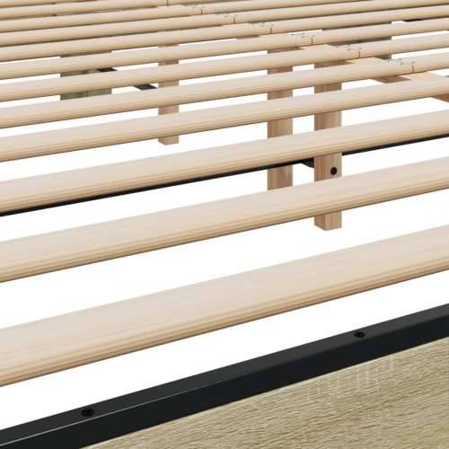 Okvir za krevet boja hrasta 180x200cm konstruirano drvo i metal - sonoma hrast 180 x 200 cm Cijena