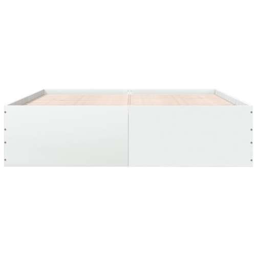Okvir za krevet bijeli 200 x 200 cm od konstruiranog drva - Bijela 200 x 200 cm 45 cm Cijena