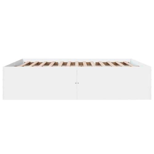 Okvir za krevet bijeli 200 x 200 cm od konstruiranog drva - Bijela 200 x 200 cm 45 cm Cijena