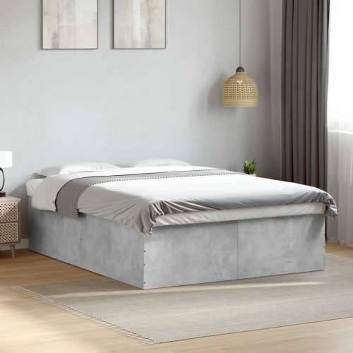 Okvir kreveta siva boja betona 160x200 cm od konstruiranog drva - Beton siva 160 x 200 cm 45 cm Cijena