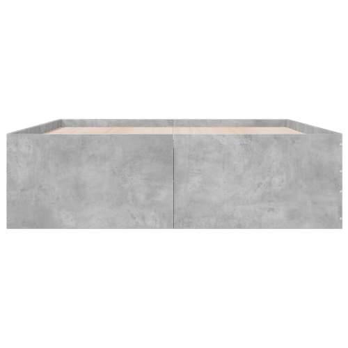 Okvir kreveta siva boja betona 160x200 cm od konstruiranog drva - Beton siva 160 x 200 cm 45 cm Cijena