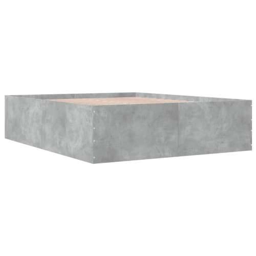 Okvir kreveta siva boja betona 160x200 cm od konstruiranog drva - Beton siva 160 x 200 cm 45 cm Cijena