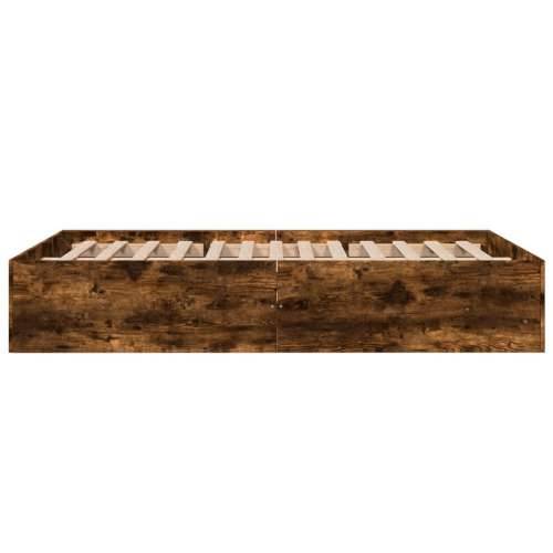 Okvir kreveta boja hrasta 140 x 200 cm od konstruiranog drva - Dimljeni hrast 140 x 200 cm 35 cm Cijena