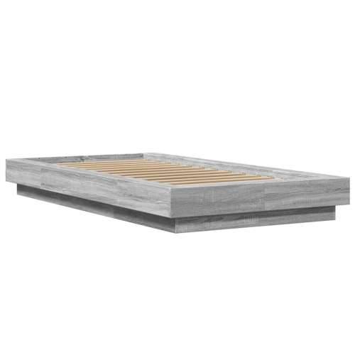 Okvir za krevet boja hrasta 75 x 190 cm od konstruiranog drva - Sivi hrast sonoma 75 x 190 cm Cijena