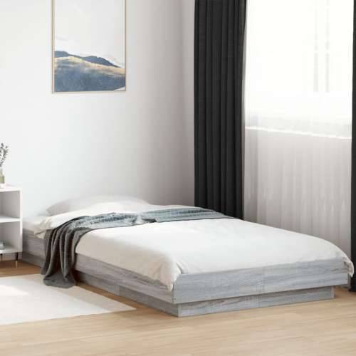 Okvir za krevet boja hrasta 75 x 190 cm od konstruiranog drva - Sivi hrast sonoma 75 x 190 cm Cijena