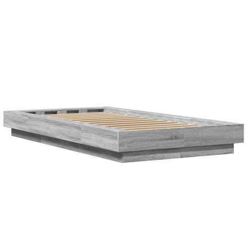 Okvir za krevet boja hrasta 75 x 190 cm od konstruiranog drva - Sivi hrast sonoma 75 x 190 cm Cijena