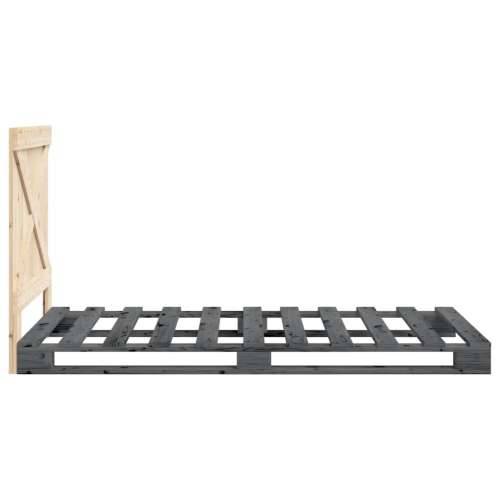Okvir za krevet s uzglavljem sivi 90x200 cm masivna borovina - Siva 90 x 200 cm Ne with cross headboard Cijena