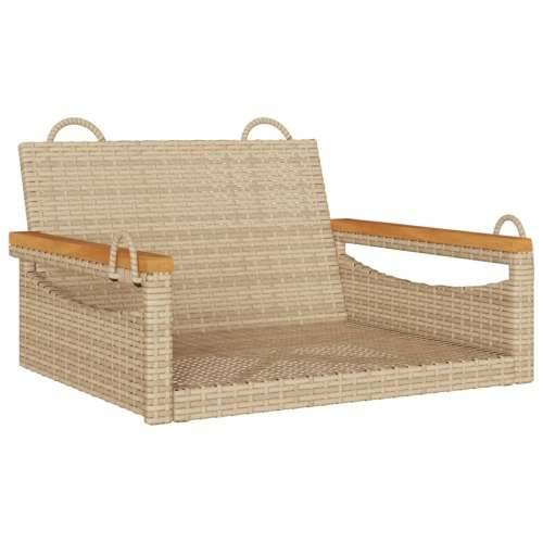 Klupa za ljuljanje bež 63x62x40 cm od poliratana - Bež 63 x 62 x 40 cm 1 Ne Cijena