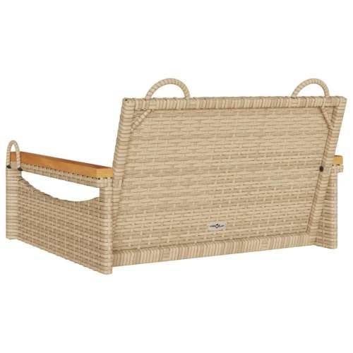 Klupa za ljuljanje bež 63x62x40 cm od poliratana - Bež 63 x 62 x 40 cm 1 Ne Cijena