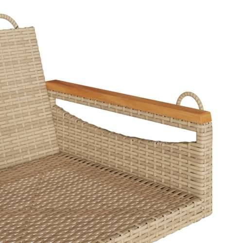 Klupa za ljuljanje bež 63x62x40 cm od poliratana - Bež 63 x 62 x 40 cm 1 Ne Cijena