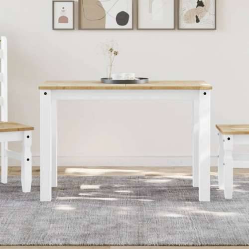 Blagovaonski stol Panama bijeli 117x60x75 cm masivna borovina - 1 Bijela 117 cm Cijena
