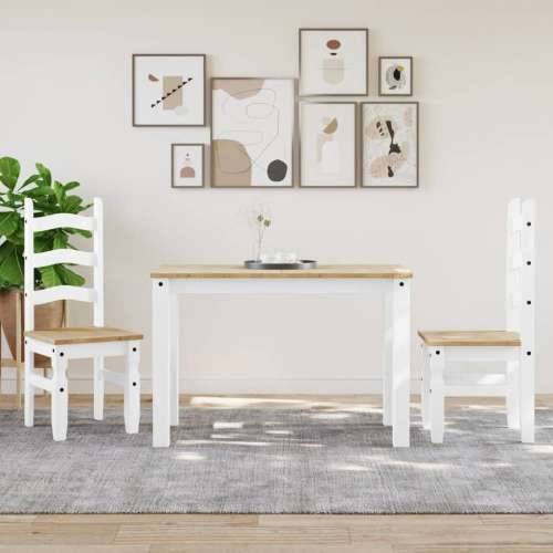 Blagovaonski stol Panama bijeli 117x60x75 cm masivna borovina - 1 Bijela 117 cm Cijena