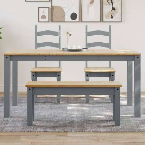 Blagovaonski stol Panama sivi 160x80x75 cm od masivne borovine - 1 Siva 160 cm Cijena