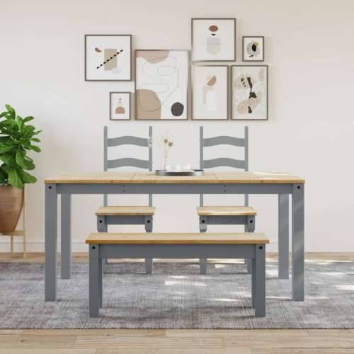Blagovaonski stol Panama sivi 160x80x75 cm od masivne borovine - 1 Siva 160 cm Cijena