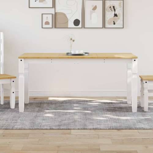 Blagovaonski stol Corona bijeli 160x80x75cm od masivne borovine Bijela 1 160 cm Cijena