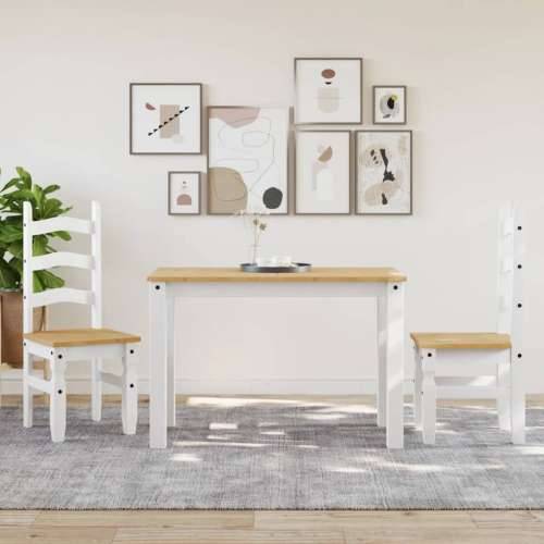Blagovaonske stolice Corona 2 kom 42x47x107 cm masivna borovina - Bijela 1 Cijena