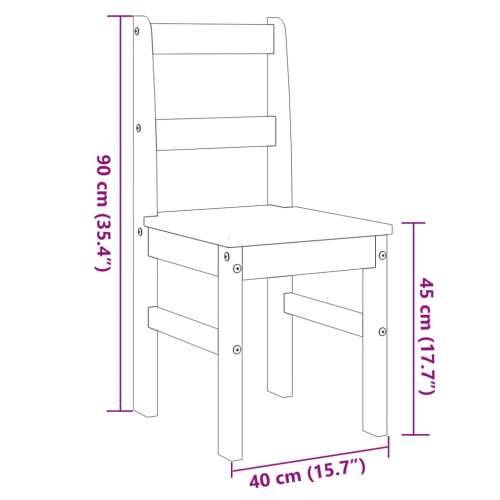 Blagovaonske stolice Panama 2 kom 40x46x90 cm masivna borovina - Bijela 1 Cijena