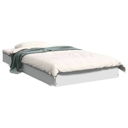 Okvir za krevet bijeli 120 x 200 cm konstruirano drvo Cijena
