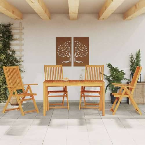 Vrtna garnitura - 5-dijelni vrtni blagovaonski set od masivnog bagremovog drva - 140 x 80 x 74 cm 4 Cijena