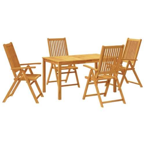 Vrtna garnitura - 5-dijelni vrtni blagovaonski set od masivnog bagremovog drva - 140 x 80 x 74 cm 4 Cijena