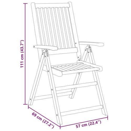 Vrtna garnitura - 5-dijelni vrtni blagovaonski set od masivnog bagremovog drva - 140 x 80 x 74 cm 4 Cijena
