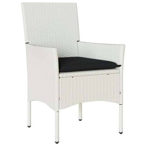 Vrtna garnitura - 7-dijelni vrtni blagovaonski set s jastucima poliratan i staklo - Bijela 150 x 90 x 75 cm 6 Cijena
