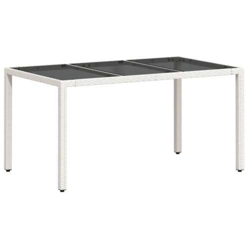 Vrtna garnitura - 7-dijelni vrtni blagovaonski set s jastucima poliratan i staklo - Bijela 150 x 90 x 75 cm 6 Cijena