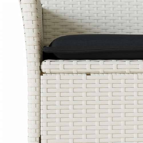 Vrtna garnitura - 7-dijelni vrtni blagovaonski set s jastucima poliratan i staklo - Bijela 150 x 90 x 75 cm 6 Cijena