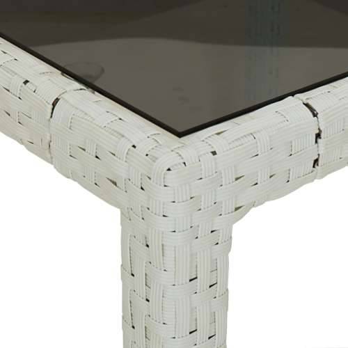 Vrtna garnitura - 7-dijelni vrtni blagovaonski set s jastucima poliratan i staklo - Bijela 150 x 90 x 75 cm 6 Cijena