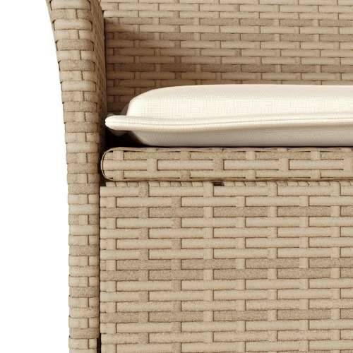 Vrtna garnitura - 6-dijelni vrtni blagovaonski set s jastucima poliratan i bagrem Bež 150 x 90 x 75 cm 6 Cijena